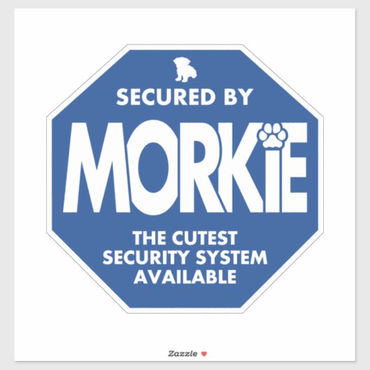 Beveiligd door Morkie Sticker (Vel)