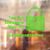 Beveiligde Digitale Sluit in Machinetaal Zakelijk  Raamsticker (Vel 2)