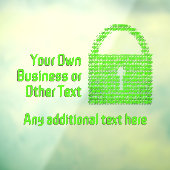 Beveiligde Digitale Sluit in Machinetaal Zakelijk  Raamsticker (Vel 3)