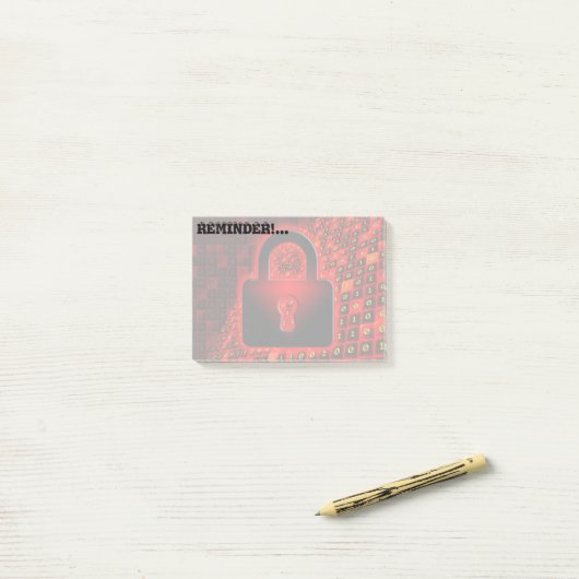 Beveiligde gegevens post-it® notes (Op bureau)