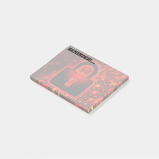 Beveiligde gegevens post-it® notes (Schuin)