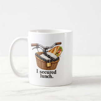 Beveiligde lunch grappige fiets sandwich koffiemok