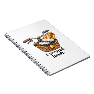Beveiligde lunch grappige fiets sandwich notitieboek