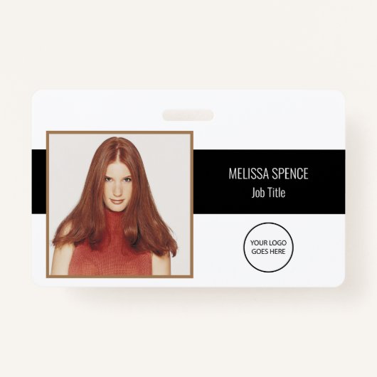 Beveiliging bedrijfslogo werknemersfoto ID Badge (Voorkant)