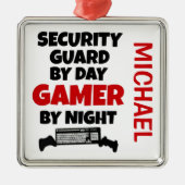 Beveiliging beschermt videospellen afspelen metalen ornament (Voorkant)