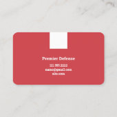 Beveiliging Bodyguard Visitekaartje (Achterkant)