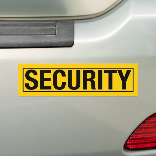 "BEVEILIGING" BUMPERSTICKER (Op auto)