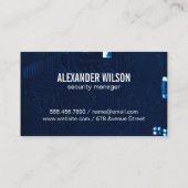 Beveiliging Cyber Tech Achtergrond Visitekaartje (Achterkant)