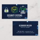 Beveiliging Cyber Tech Achtergrond Visitekaartje (Voorkant / Achterkant)