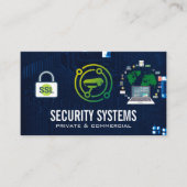 Beveiliging Cyber Tech Achtergrond Visitekaartje (Voorkant)
