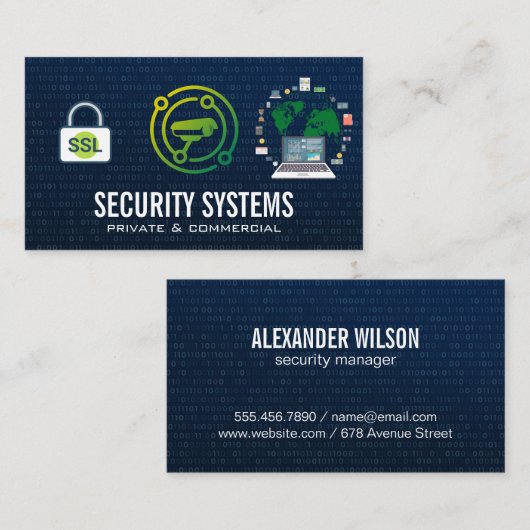Beveiliging Cyber Tech Visitekaartje (Voorkant / Achterkant)