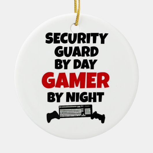 Beveiliging door Day Gamer by Night Keramisch Ornament (Voorkant)