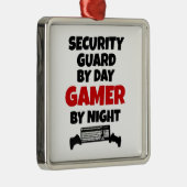 Beveiliging door Day Gamer by Night Metalen Ornament (Rechts)