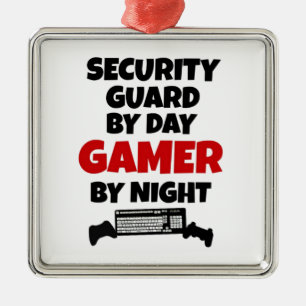 Beveiliging door Day Gamer by Night Metalen Ornament