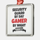 Beveiliging door Day Gamer by Night Metalen Ornament (Links)
