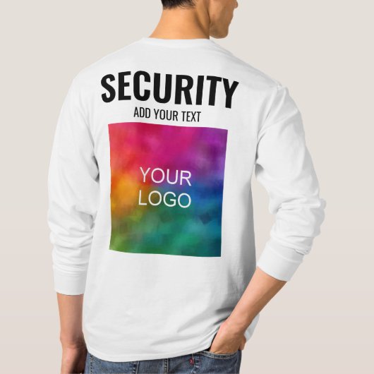 Beveiliging dubbelzijdige Sjabloon Moderne Mannen T-shirt (Achterkant)
