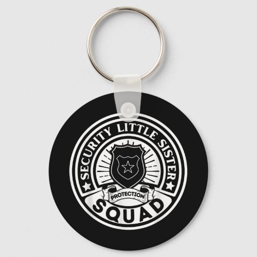 Beveiliging Little Sister Protection Squad Grappig Sleutelhanger (Voorkant)