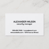 Beveiliging Logo | Technologie-achtergrond Visitekaartje (Achterkant)