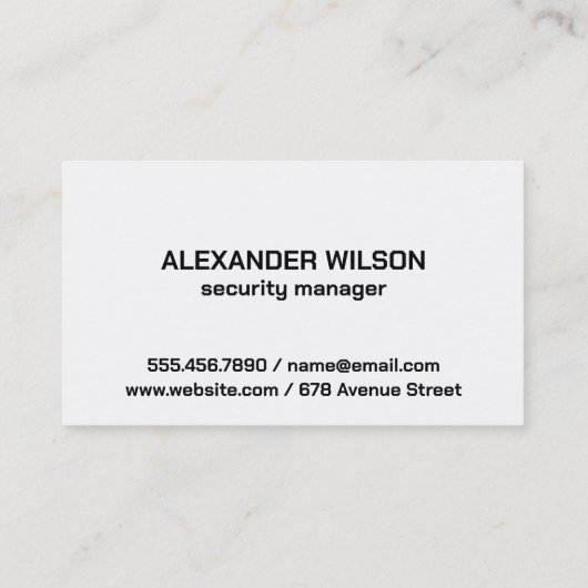 Beveiliging Logo | Technologie-achtergrond Visitekaartje (Achterkant)