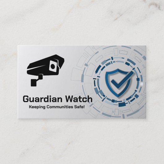Beveiliging Logo | Technologie-achtergrond Visitekaartje (Voorkant)