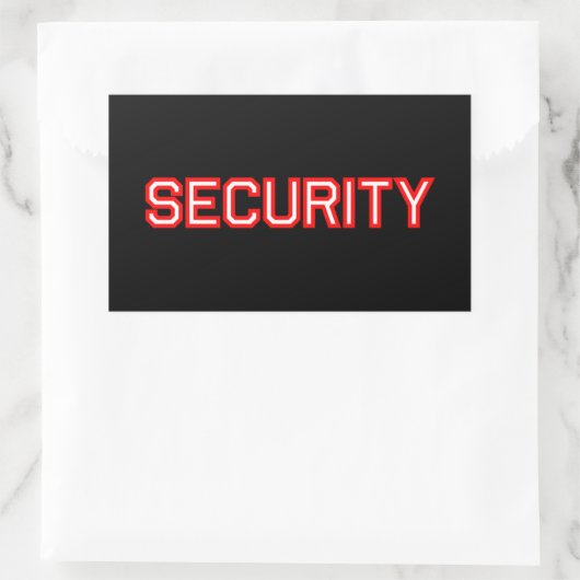 Beveiliging Rechthoekige Sticker (Tas)