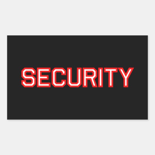 Beveiliging Rechthoekige Sticker (Voorkant)