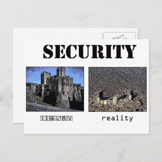 Beveiliging - Theorie en realiteit Briefkaart (Voorkant / Achterkant)