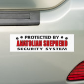 Beveiliging van Anatolian Shepherd Bumpersticker (Op auto)