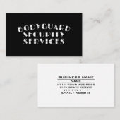 Beveiliging van pooyguard Executive Protection Visitekaartje (Voorkant / Achterkant)