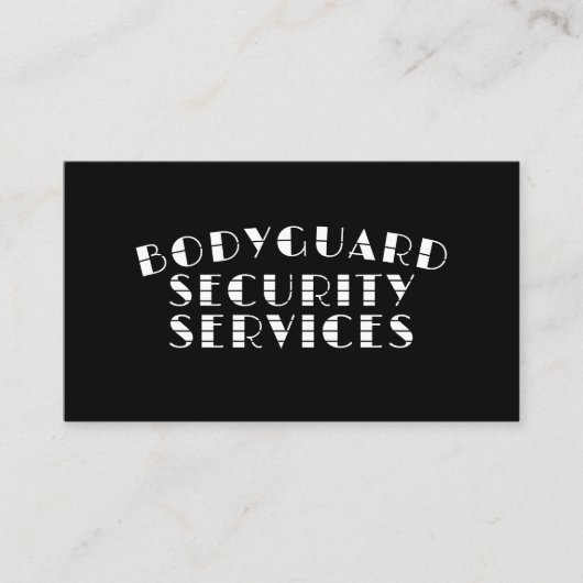 Beveiliging van pooyguard Executive Protection Visitekaartje (Voorkant)