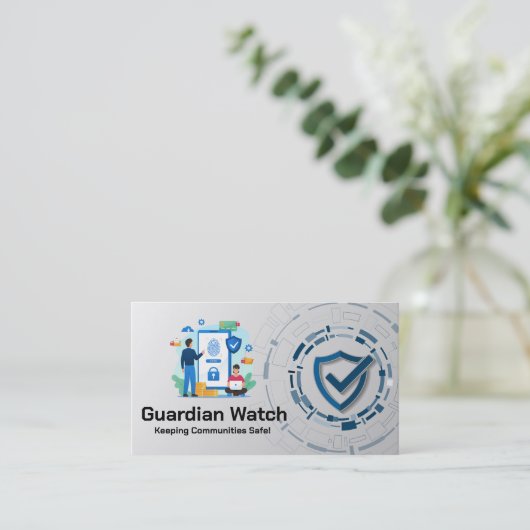 Beveiliging Vingerafdruk Scanafbeeldingen | Techno Visitekaartje (Staand voorkant)