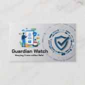 Beveiliging Vingerafdruk Scanafbeeldingen | Techno Visitekaartje (Voorkant)