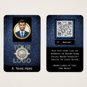 Beveiliging Wetshandhaving Tech Pro's Blue Glitter Visitekaartje