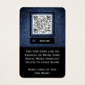 Beveiliging Wetshandhaving Tech Pro's Blue Glitter Visitekaartje (Achterkant)