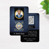 Beveiliging Wetshandhaving Tech Pro's Blue Glitter Visitekaartje (Bureau)