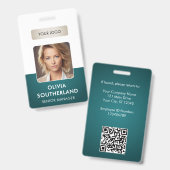 Beveiligings-ID Medewerker Foto QR Code Conferenti Badge (Voor- en achterkant)