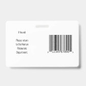 Beveiligings-ID Personeelsbadge - Horizontaal Badge (Achterkant)