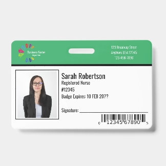 Beveiligings-ID Personeelsbadge - Horizontaal Badge