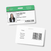 Beveiligings-ID Personeelsbadge - Horizontaal Badge (Voor- en achterkant)