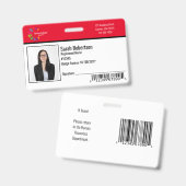 Beveiligings-ID Personeelsbadge - Horizontaal Badge (Voor- en achterkant)