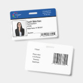 Beveiligings-ID Personeelsbadge - Horizontaal Badge (Voor- en achterkant)