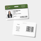 Beveiligings-ID Personeelsbadge - Horizontaal Badge (Voor- en achterkant)