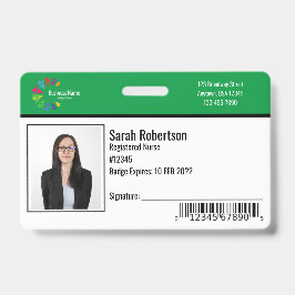 Beveiligings-ID Personeelsbadge - Horizontaal Badge