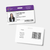 Beveiligings-ID Personeelsbadge - Horizontaal Badge (Voor- en achterkant)