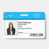 Beveiligings-ID Personeelsbadge - Horizontaal Badge (Voorzijde)