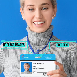 Beveiligings-ID Personeelsbadge - Horizontaal Badge