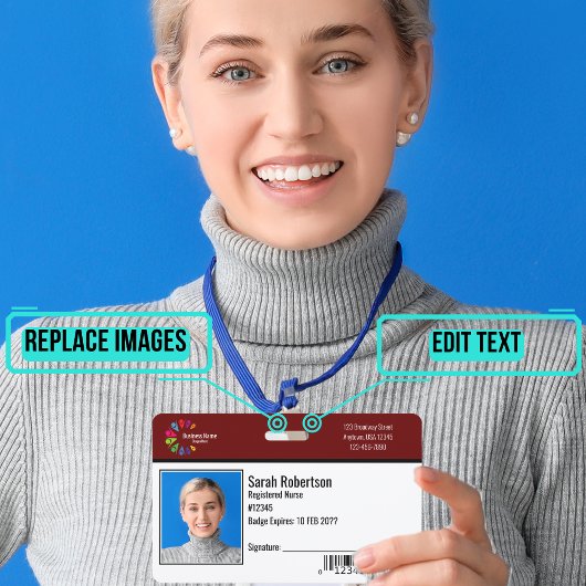 Beveiligings-ID Personeelsbadge - Horizontaal Badge