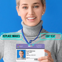 Beveiligings-ID Personeelsbadge - Horizontaal Badge