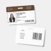 Beveiligings-ID Personeelsbadge - Horizontaal Badge (Voor- en achterkant)
