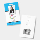 Beveiligings-ID Personeelsbadge - Verticaal Badge (Voor- en achterkant)